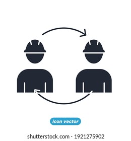 Engineering People icon. People Teamwork Engineering symbol template for graphic and web design collection logo vector illustration