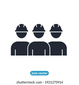 Engineering People icon. People Teamwork Engineering symbol template for graphic and web design collection logo vector illustration