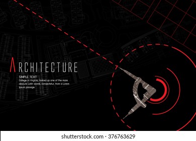 Engineering Planning Symbol Blueprint and Compass Divider Icon Design Template Vector Illustration