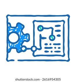 engineering processing doodle icon sketch vector. engineering processing sign. isolated symbol illustration