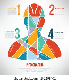 Engineering puzzle info graphic design,clean vector
