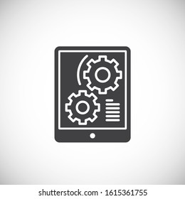 Engineering related icon on background for graphic and web design. Creative illustration concept symbol for web or mobile app.