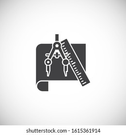 Engineering related icon on background for graphic and web design. Creative illustration concept symbol for web or mobile app.