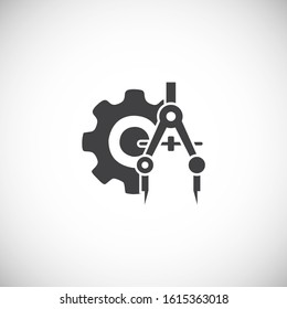 Engineering related icon on background for graphic and web design. Creative illustration concept symbol for web or mobile app.