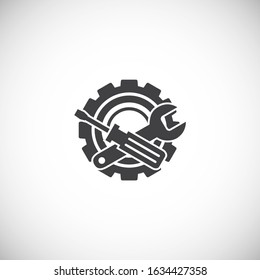 Engineering related icon on background for graphic and web design. Creative illustration concept symbol for web or mobile app.