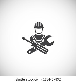 Engineering related icon on background for graphic and web design. Creative illustration concept symbol for web or mobile app.