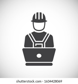 Engineering related icon on background for graphic and web design. Creative illustration concept symbol for web or mobile app.