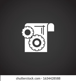 Engineering related icon on background for graphic and web design. Creative illustration concept symbol for web or mobile app.