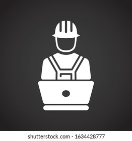 Engineering related icon on background for graphic and web design. Creative illustration concept symbol for web or mobile app.