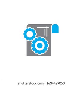 Engineering related icon on background for graphic and web design. Creative illustration concept symbol for web or mobile app.