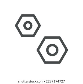 Esquema de icono y vector lineal relacionados con la ingeniería.