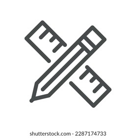 Engineering related icon outline and linear vector.