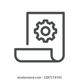 Engineering related icon outline and linear vector.