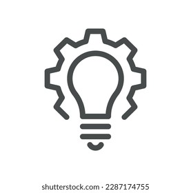 Esquema de icono y vector lineal relacionados con la ingeniería.