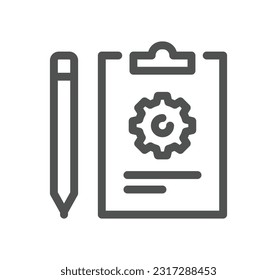 Engineering related icon outline and linear vector.
