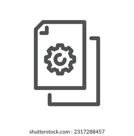 Engineering related icon outline and linear vector.