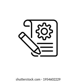 Engineering Report icon in vector. Logotype