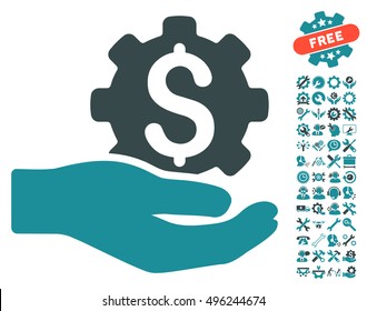 Engineering Service pictograph with bonus tools graphic icons. Vector illustration style is flat iconic bicolor symbols, soft blue colors, white background.