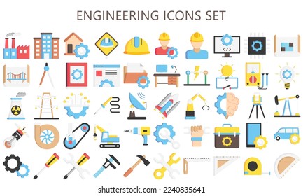 Engineering Set of outline vector icons. Contains such Icons as Manufacturing, Engineer, Production, Settings and more. vector EPS 10 ready convert to SVG. use for modern concept, UI or UX kit and app