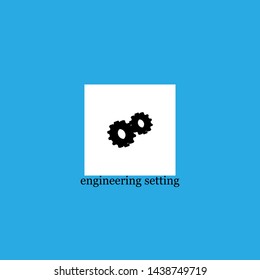 engineering setting icon sign signifier vector