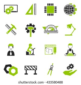Engineering simply icons for web and user interfaces