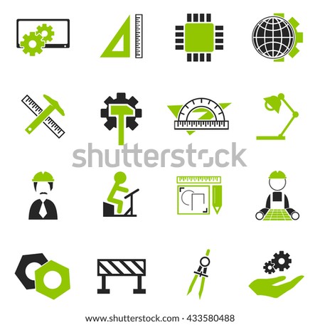 Engineering simply icons for web and user interfaces