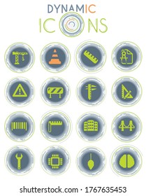 Engineering simply symbol on white background with dynamic lines for animation for web icons and user interface