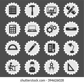 Engineering  simply symbol for web icons and user interface