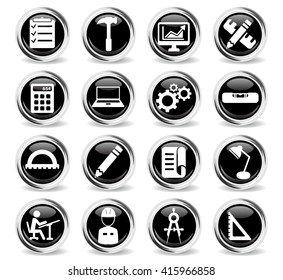 Engineering  simply symbol for web icons and user interface