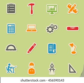 Engineering simply symbol for web icons and user interface