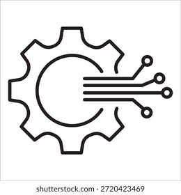 Vector de esquema de icono de stock de ingeniería