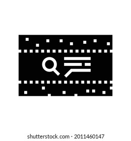 vector de icono de glifo de construcción de tubería de estudio de ingeniería. señal de construcción de oleoductos de reconocimiento de ingeniería. símbolo de contorno aislado ilustración negra