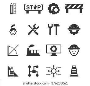 Engineering symbol icons set for web-site