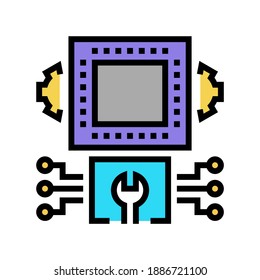 vector de icono de color del sistema de ingeniería. signo de sistema de ingeniería. ilustración de símbolo aislado