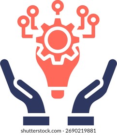 Engineering Techniques Icon Glyph Color Vector Illustration