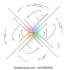 engineering technological background vector