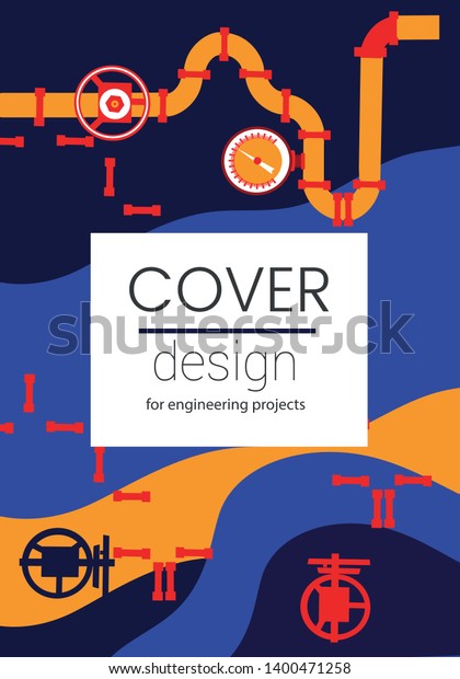 Engineering Technology Background Cover Banner Pipe Stock Vector