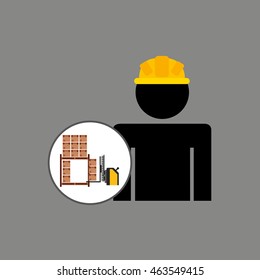 engineering with technology machine, industry icon, vector illustration