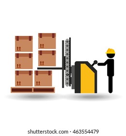 engineering with technology machine, industry icon, vector illustration