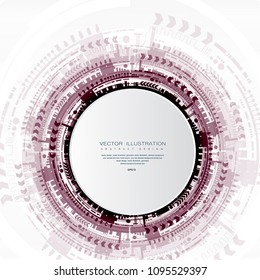 Engineering technology with various elements Digital space for content network  business tech presentation on light color background Vector illustration