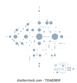Engineering technology vector wallpaper made with circles and lines. Technical drawing abstract background.