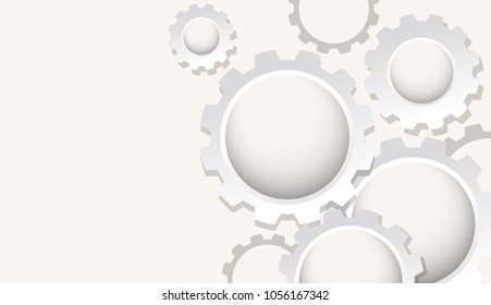 Engineering theme background design with gears illustration