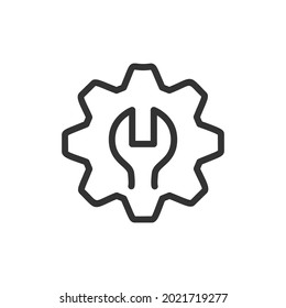Engineering thin line icon. Symbol in trendy outline style. Premium design for web and apps. Perfect for UI. 