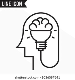 engineering thinking vector icon