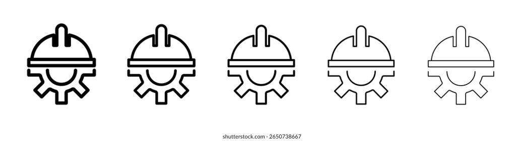 Ícone da ferramenta de engenharia logotipo do conjunto de ilustrações planas
