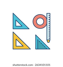 Engineering tools on a White Background flat vector illustration