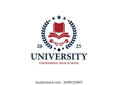 Diseño del logotipo del emblema de la universidad de ingeniería
