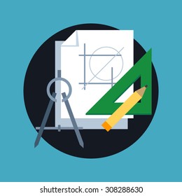 Engineering vector icon. Blueprint