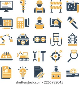 Engineering vector icons, architecture icons pack, construction vector icons, engineering  pack, repairing icons set, collection of engineering, engineering flat set 

