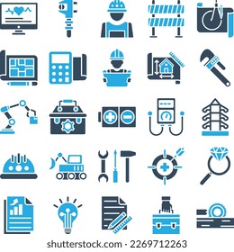 Engineering vector icons, architecture icons pack, construction vector icons, engineering  pack, repairing icons set, collection of engineering, engineering flat set 

